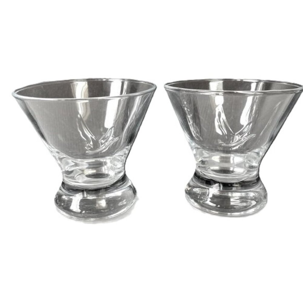 GREY GOOSE Vodka Limited Edition Clear Logo Lowball Glasses 8 oz Set of 2